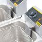 GREDIL Fritteuse mit zwei Becken, 2 x 8 Liter, Abmessung 550 x 420 x 270 mm (BxTxH)