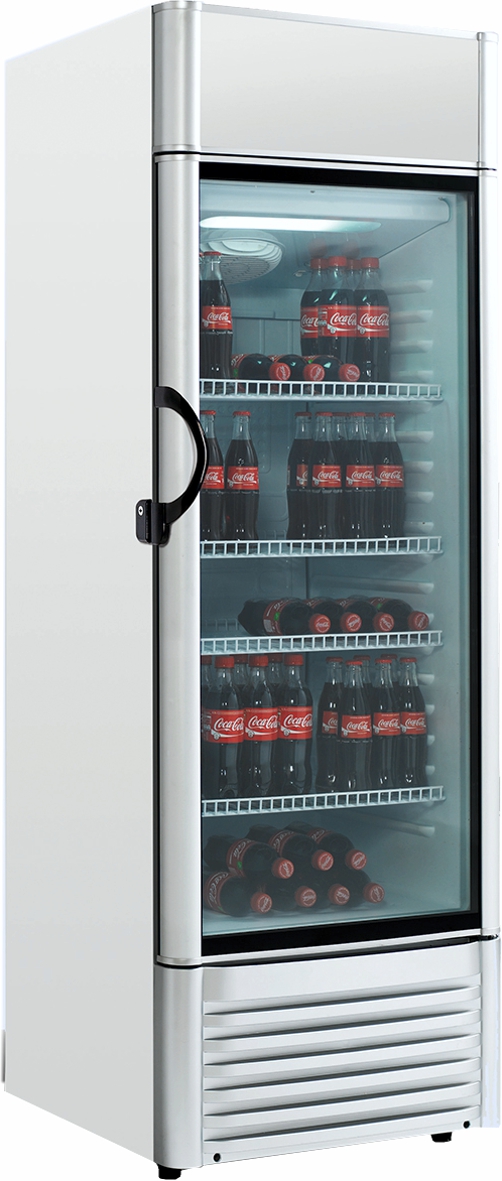 Kühlschrank mit Glastür und Leuchtaufsatz - LC 301 GL - Esta 