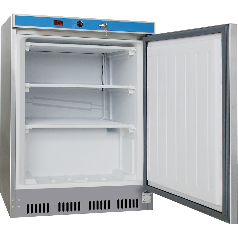Tiefkühlschrank INOX, 200 Liter, Abmessung 600 x 600 x 850 mm (BxTxH) 