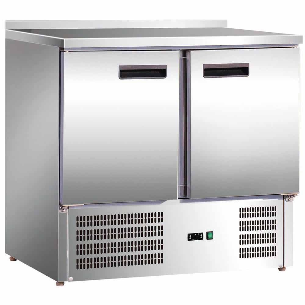 Kühltisch INOX mit zwei Türen, Abmessung 900 x 700 x 880 mm (BxTxH) 
