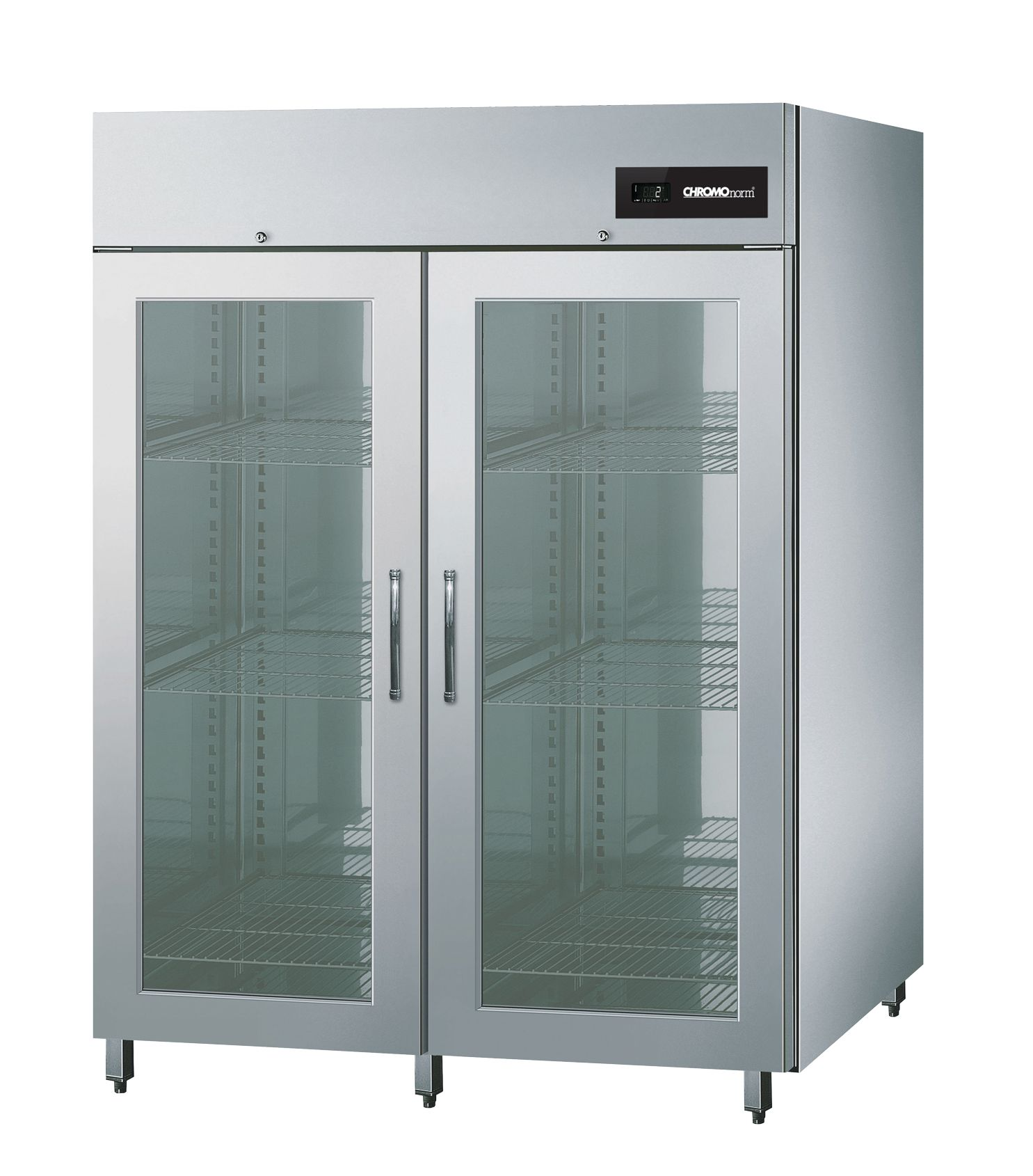 NOVA - KÜHLSCHRANK BR 1300 GN 2/1, GLASTÜREN, ZENTRALKÜHLUNG - 1390x810x2020 mm 