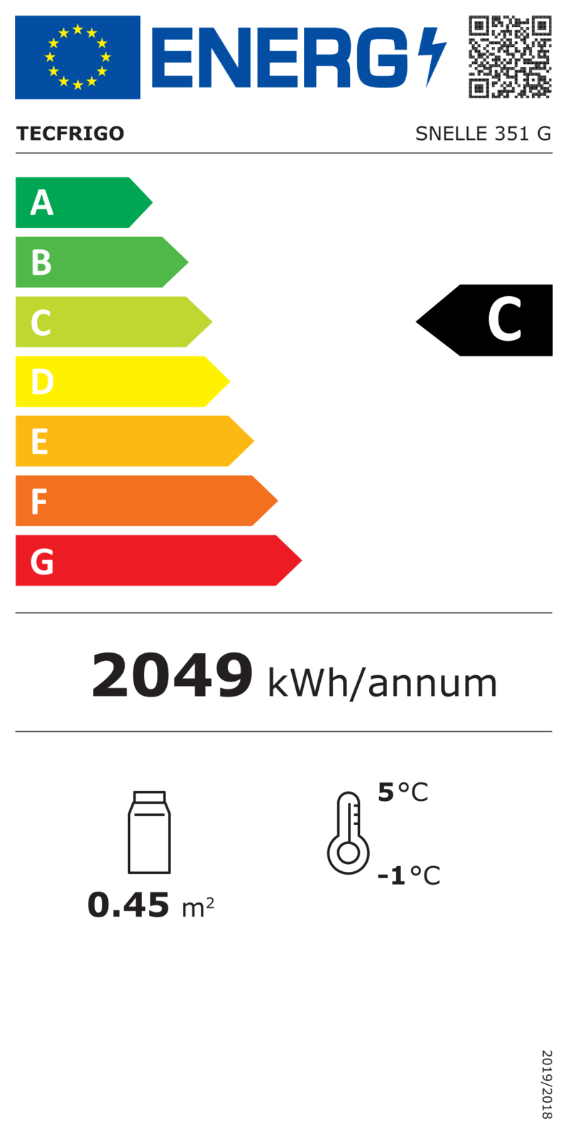 Panoramavitrine Snelle 351 G LED 