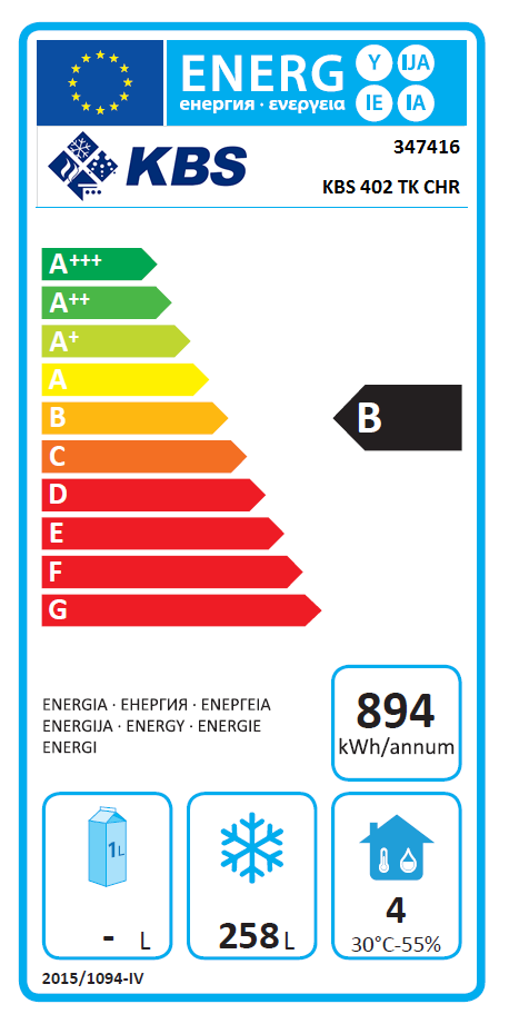 Tiefkühlschrank KBS 402 TK CHR 