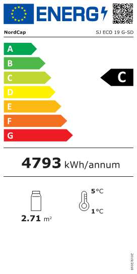 COOL-LINE-Wandkühlregal  SUPERSUNNY ECO 19 G-HD 